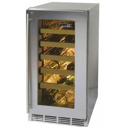 Perlick Hp15ws-4l 27 Bottle Integrated Wood Overlay Glass Door Freestanding Wine Cooler - Requires Custom Panels
