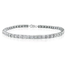 Diamond Line Tennis Bracelet Crafted in Sterling Silver 1ct Diamond Line Tennis Bracelet Crafted in Sterling Silver