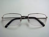 FRED LUNETTES ST BARTH N2 002 SHINY SILVER STAINLESS STEEL SEMI-RIMLESS EYEGLASSES 54mm