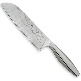 Buy CulinHome Decor Collection 7-Inch Hibiscus Santoku Knife by CulinHome