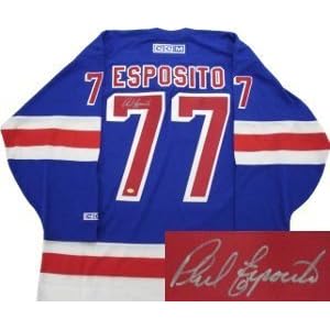 Buy Phil Esposito New York Rangers NHL Hand Signed Authentic CCM Blue Jersey