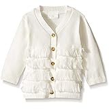 Rosie Pope Girls' Light Weight Sweater Knit Cardigan with Fringe Detail