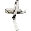 14K White Gold Cross Pendant - 36.75x22.25mm