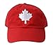 Canada Maple Leaf Hat | Canadian Pride Embroidered Adult Twill Red Baseball Cap