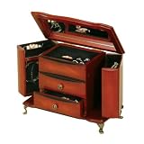 Jewelry : Mele "Rosalind" Musical Jewelry Box with Metal Feet in Cherry