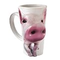 Pig "Wake Up and Smell the Coffee" Latte Mug