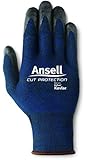 Ansell Cut Protection 97-505 Kevlar Glove, Cut Resistant, Black Foam Nitrile Coating, Knit Wrist Cuff, Medium (Pack of 1)