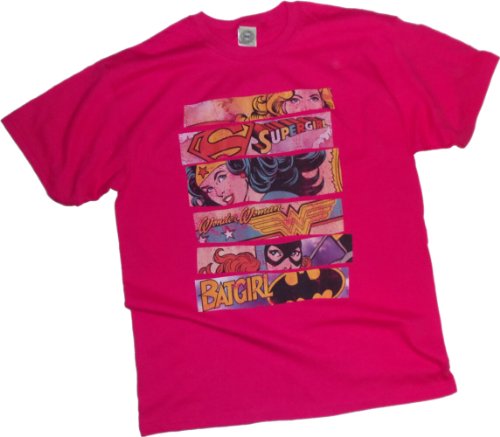  Three Of A Kind -- Supergirl - Wonder Woman - Batgirl Adult T-Shirt