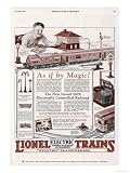An Advertisement for the New Lionel 100% Elecrically Controlled Railroad Art Giclee Poster Print, 18x24