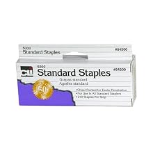 Charles Leonard Inc., Staples, Standard, Chisel Pointed 26/6, Carbon Steel, 5M/Box (84500)