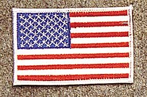 USA Flag - White Border Patch