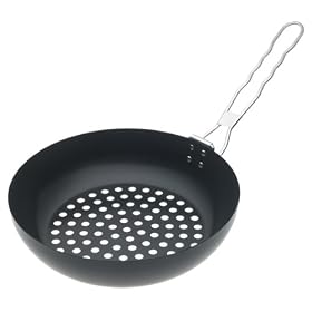 Charcoal Companion 10-1 2-Inch Nonstick Round Wok with Folding Handle by 