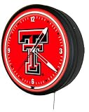 20 inch Neon Wall Clock NCAA Team - Texas Tech - NCAA Team