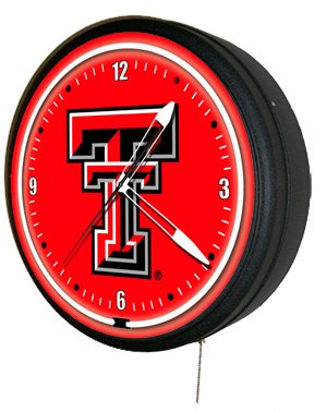 Texas Tech Red Raiders Neon Clock
