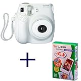Fujiilm Instax MINI 7s White Instant Film Camera with Cheki film 1pack (10picture X1)