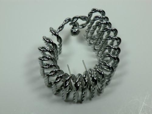 Charles J. Wahba - Twisted Wire Ponytail Holder Silver plated