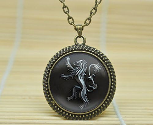 Fashion Jewelry Game Of Thrones House Lannister Necklace Jewelry House Lannister Pendant Glass Cabochon Necklace A4063
