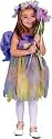 Toddler Flower Fairy Costume with Wings, Headpiece and Wand