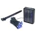 Mr. Light Solar 42 ft. Long, 100 LED Blue Multi-Function Stringlight with Green Wire
