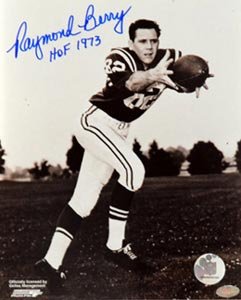 Raymond Berry Signed Baltimore Colts 8x10 Photo - HOF 1973