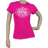 Minnesota Vikings Women's Pink Breast Cancer BCA Flourish Cap Sleeve Tissue T-Shirt, Medium