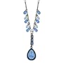 Sapphire & Montana Blue Crystal Teardrop Necklace