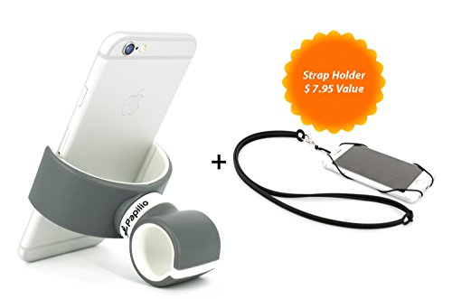 Papilio - All in One Multifunctional Mobile Phone Car Mount Stand Holder Cradle Bracket, Car Air Vent Steering Wheel, Bike Bicycle Motorcycle Handle Bar Racks Handlebar, Pole Desk Desktop Shelf Driver Headrest Stroller Universal 360 Degree Rotation Simple One Mount for Everywhere, Compatible with All 2
