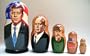 Russian Political Nesting Doll Cubin Cuba Crisis Kennedy Khrushchev Castro REAR 5 Pcs / 7in set #DSCI 41