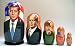 Russian Political Nesting Doll Cubin Cuba Crisis Kennedy Khrushchev Castro REAR 5 Pcs / 7in set #DSCI 41
