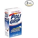PoliGrip Super Denture Adhesive Powder, Extra Strength 1.6 oz Container