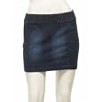 2b Denim Diamond Stitched Mini Skirt