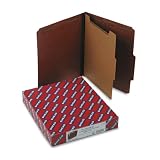 Smead Pressboard 4-Section Red Classification Folders with Self Tabs 10 Count (13775)