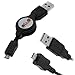 GTMax 6FT Micro-USB Sync & Charge Cable + 3FT Micro-USB Rectractable Sync & Charge Cable + Wrist Strap for Motorola Droid X2 , Droid X, Droid Bionic XT865, Atrix 4G MB860 ; HTC EVO 3D, EVO 4G ;Samsung GALAXY S2 / SII I9100, Transfix, Illusion i110