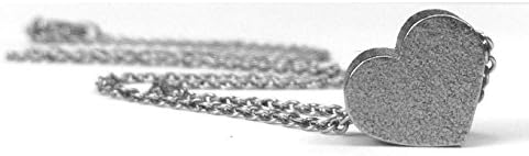 Small Stainless Steel Heart Pendant Necklace 16 Inch Chain