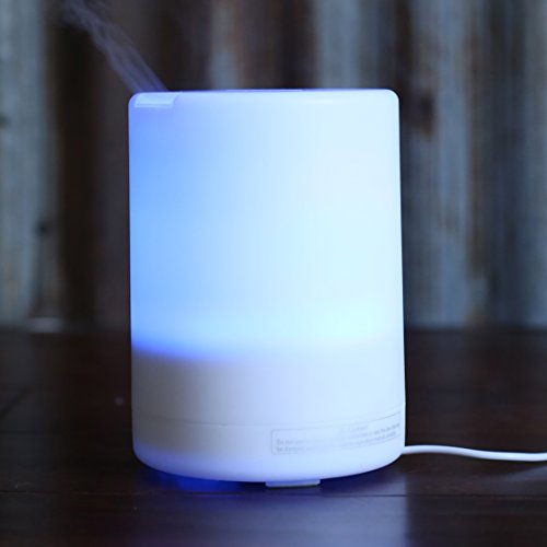 Eco UltrasonicTM Diffuser- PREMIUM Essential Oil Ultrasonic Diffuser & Humidifier, Spa Grade aromatherapy, 300mL, Powerful mist. LUXURY unit has **8-10 HOURS Continuous Diffusing!** 1 YR GUARANTEE. 4 timer/6 LED lights. AUTO shut off.