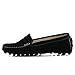 SUNROLAN Rebacca Women's Suede Leather Driving Moccasins Slip-On Penny Loafers Boat Shoes Flats