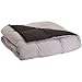 Superior Brushed Microfiber Comforter, Down Alternative Bedding, Medium Weight, Soft Bed Cover, Plush Duvet Insert, Oversized Blanket, Box Quilt, Reversible Comforter, Twin/Twin XL, Black/Grey