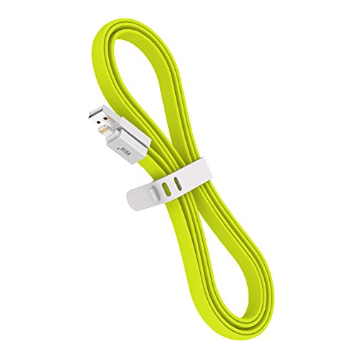 [Apple MFi Certified] Lightning 8pin to USB Cable VOJO iTRIM4 [Green], 3.3ft / 1mÂ Tangle-FreeÂ 8 pin Sync & ChargerÂ Flat Cord for iPhone 6Â 6sÂ PlusÂ 5 SEÂ 5S 5C,Â iPadÂ Mini 4 3 Air 2 Pro,Â iPod Touch Nano 5