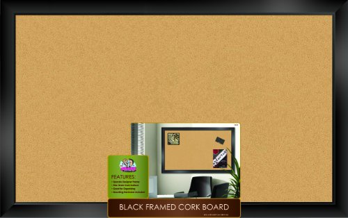The Board Dudes Black Framed Cork Board 35