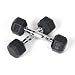Rubber Coated Hex Dumbbell Set