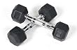 Rubber Coated Hex Dumbbell Set