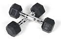 Rubber Coated Hex Dumbbell Set
