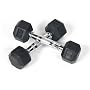 Rubber Coated Hex Dumbbell Set