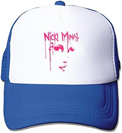 BYPGLT Nicki Minaj Logo Adjustable Printing Mesh Cap Snapback Unisex Custom Hats Blue