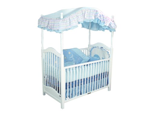 AFG Baby Furniture 6055W Canopy Crib - WhiteAFG Baby Furniture 6055W Canopy Crib - White
