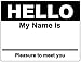 Hello My Name is Name Tag Labels (2-5/16 x 4 inch, Black - 100 Labels) Name Badge Stickers - Easily Customization for Networking Events