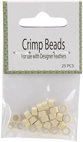 Designer Feathers 50264 Crimp Beads, Blonde