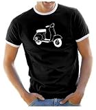 VESPA - contraste T-SHIRT S M L XL XXL