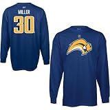 Reebok Buffalo Sabres Ryan Miller Youth Long Sleeve Player Name & Number Jersey T-Shirt