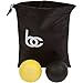 #1 Premium Massage Lacrosse Balls - Myofascial, Deep Tissue, Trigger Point, Wod's - Set of Two Balls - Free Travel Bag Included - 1 Yellow & 1 Black Ball - Lifetime Guarantee - Relieve Chest, Back, and Foot Pain - Relax Those Muscle Knots Now!